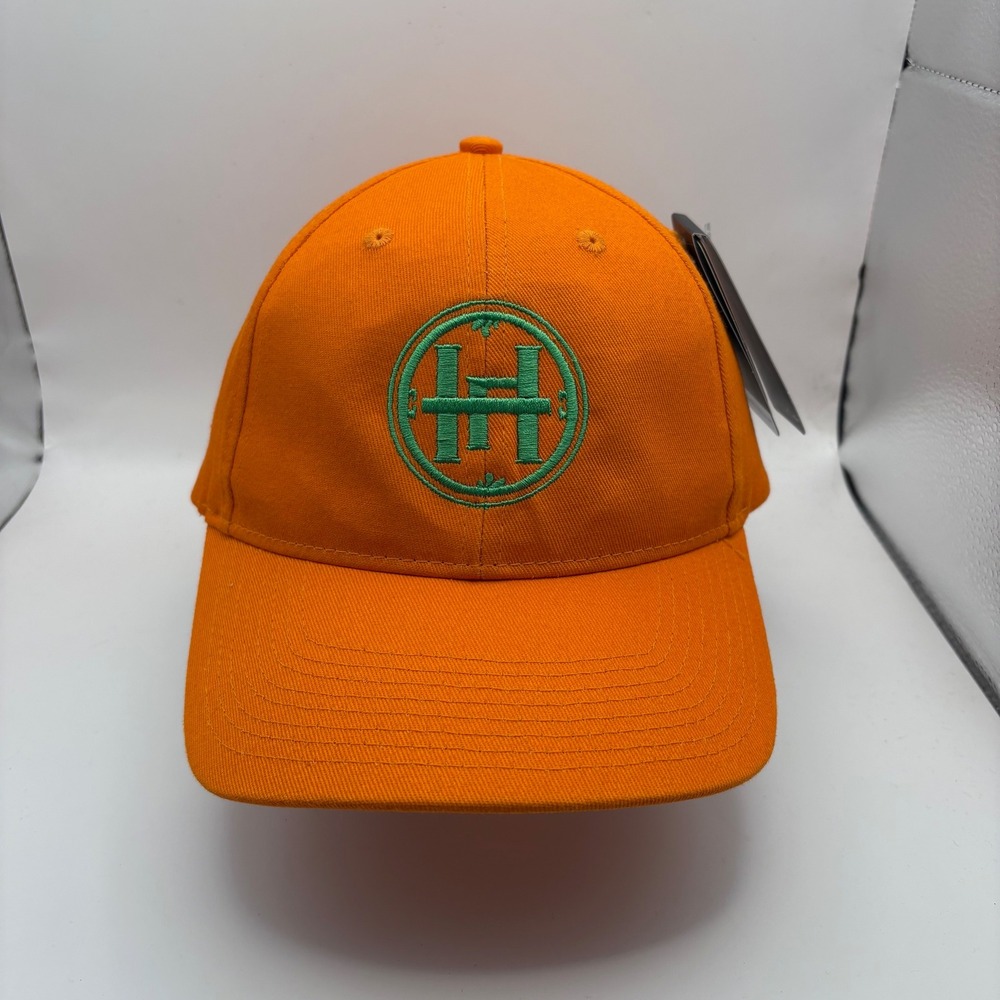 Fersten Worldwide Orange Organic Cotton Adjustable Embroidered H Logo Hat NWT
